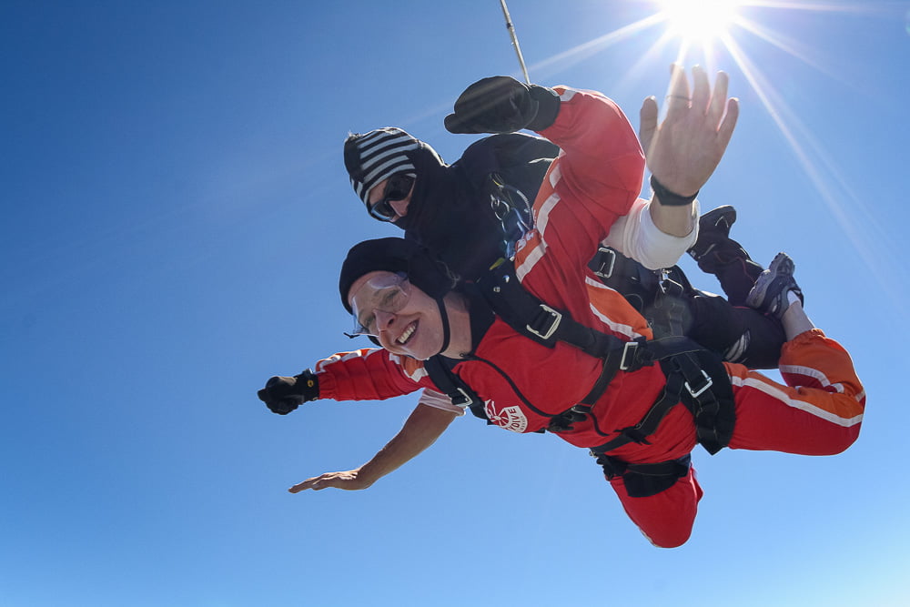 Doing a tandem skydive in New Zealand