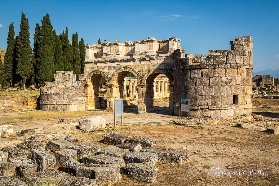 Ancient ruins in Turkey: main gate at Hierapolis