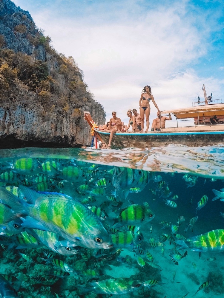 Koh Phi Phi is one of the famously beautiful places in Thailand