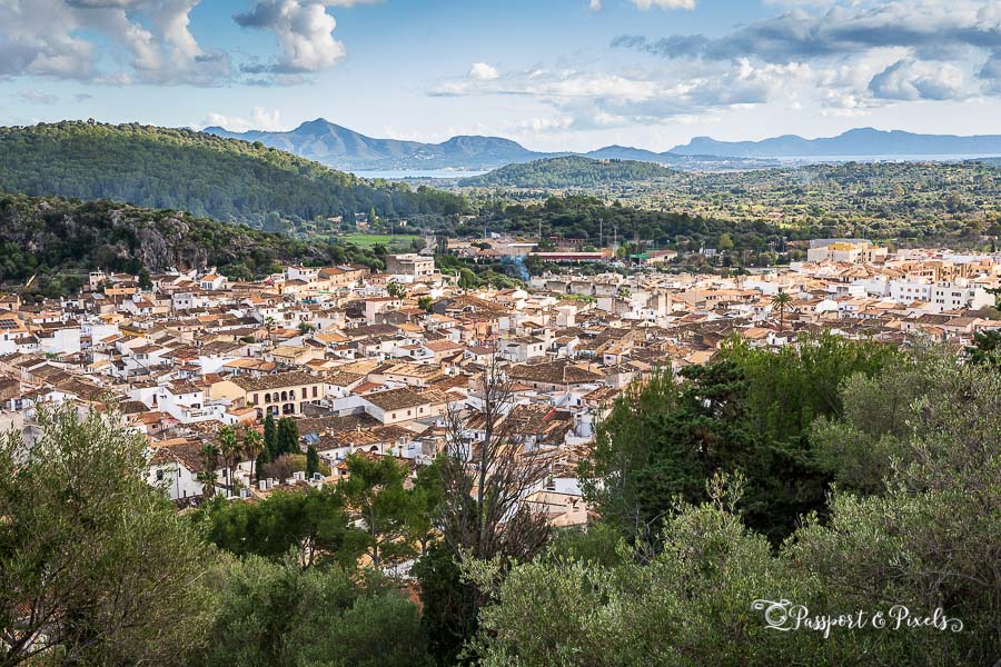 View overlooking the town of Pollença, Majorca, Spain