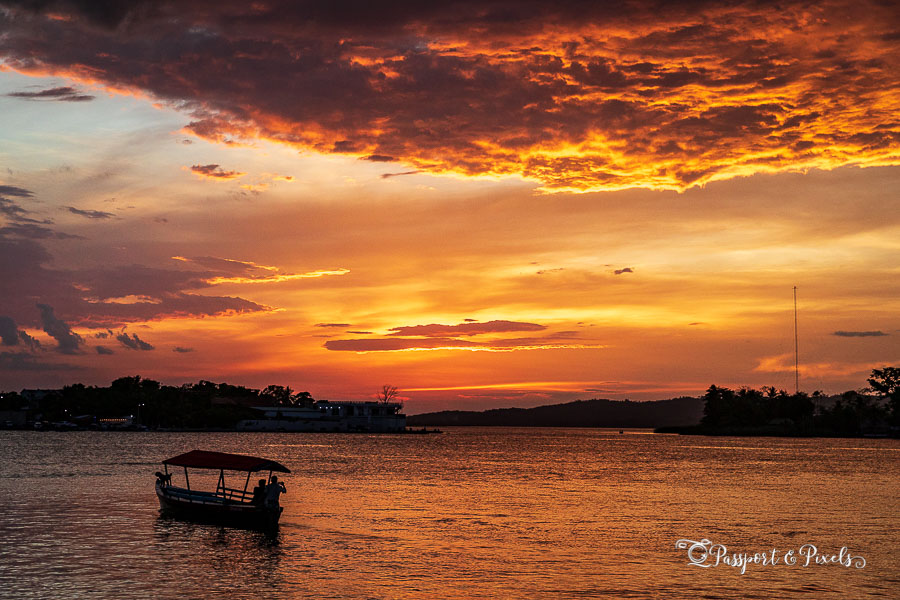 Another dramatic sunset in Flores, Guatemala