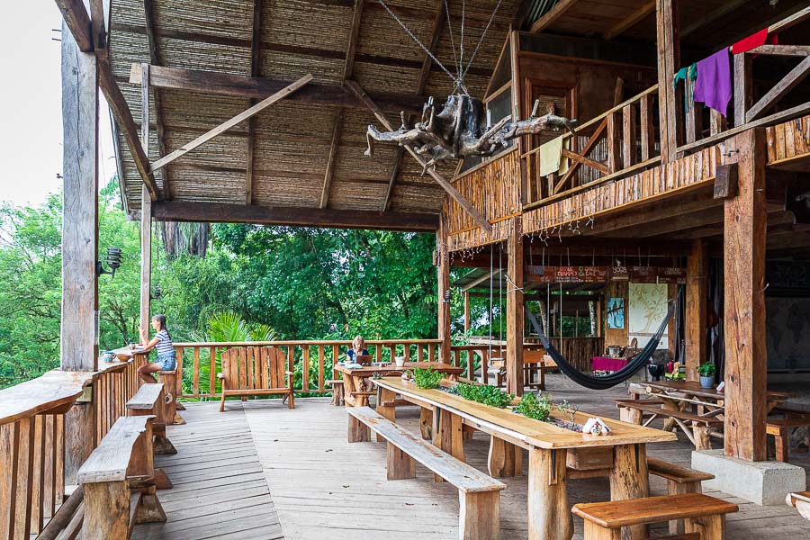 The communal area at Utopia Eco Hotel