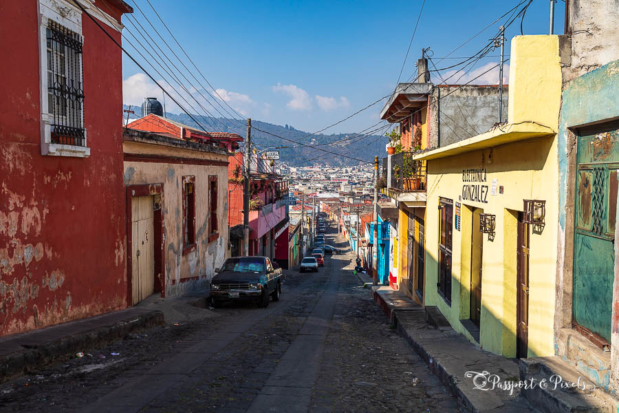Colourful streets in Xela Quetzaltenango Guatemala