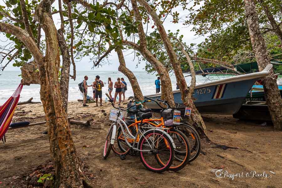 Bikes on the beach in Costa Rica: A bike ride was one of the activities included in our G Adventures Costa Rica trip
