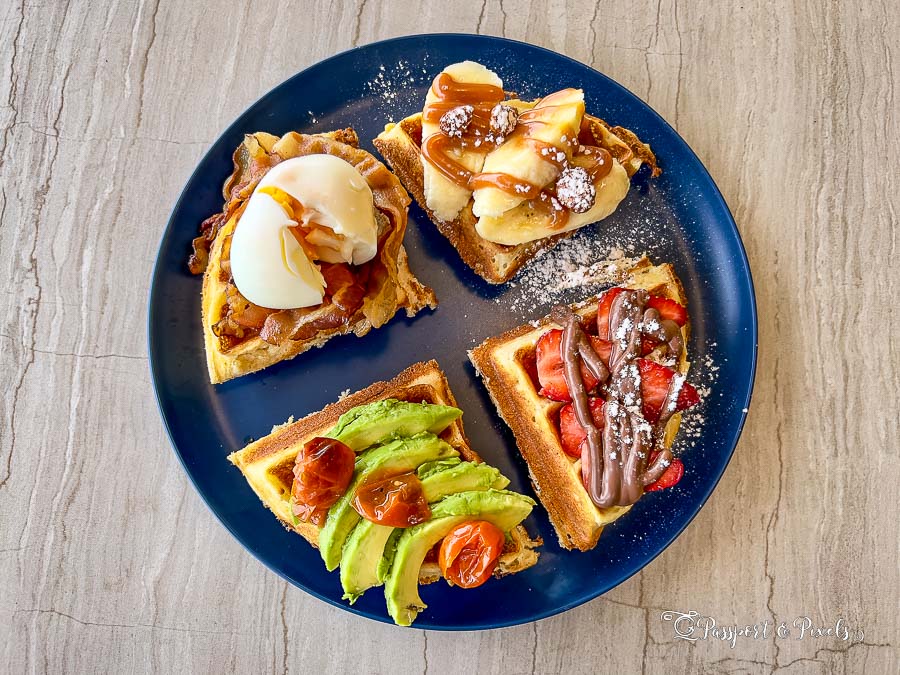 Four seasons waffle at Maple Y Tocino in Flores Guatemala