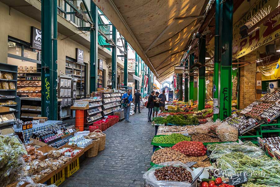 Covered market in Thessaloniki Greece