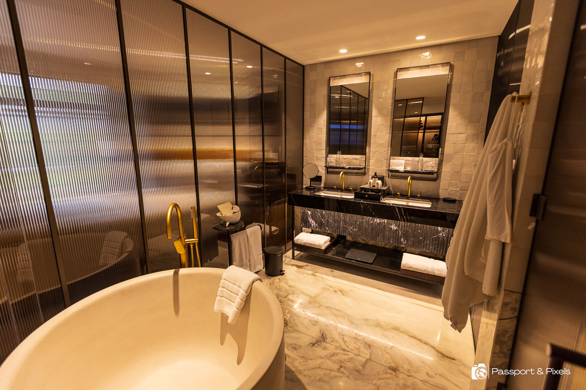 My bathroom at the Park Hyatt hotel